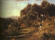  Jean Baptiste Camille  Corot A View near Volterra_1 Norge oil painting reproduction